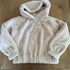 Express Faux Fur Hoodie